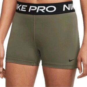 Nike Pro Olive and Black Performance Tight Fit Shorts XS